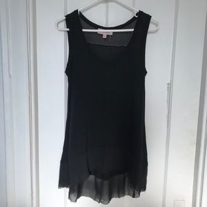 Black high-low tank size XS